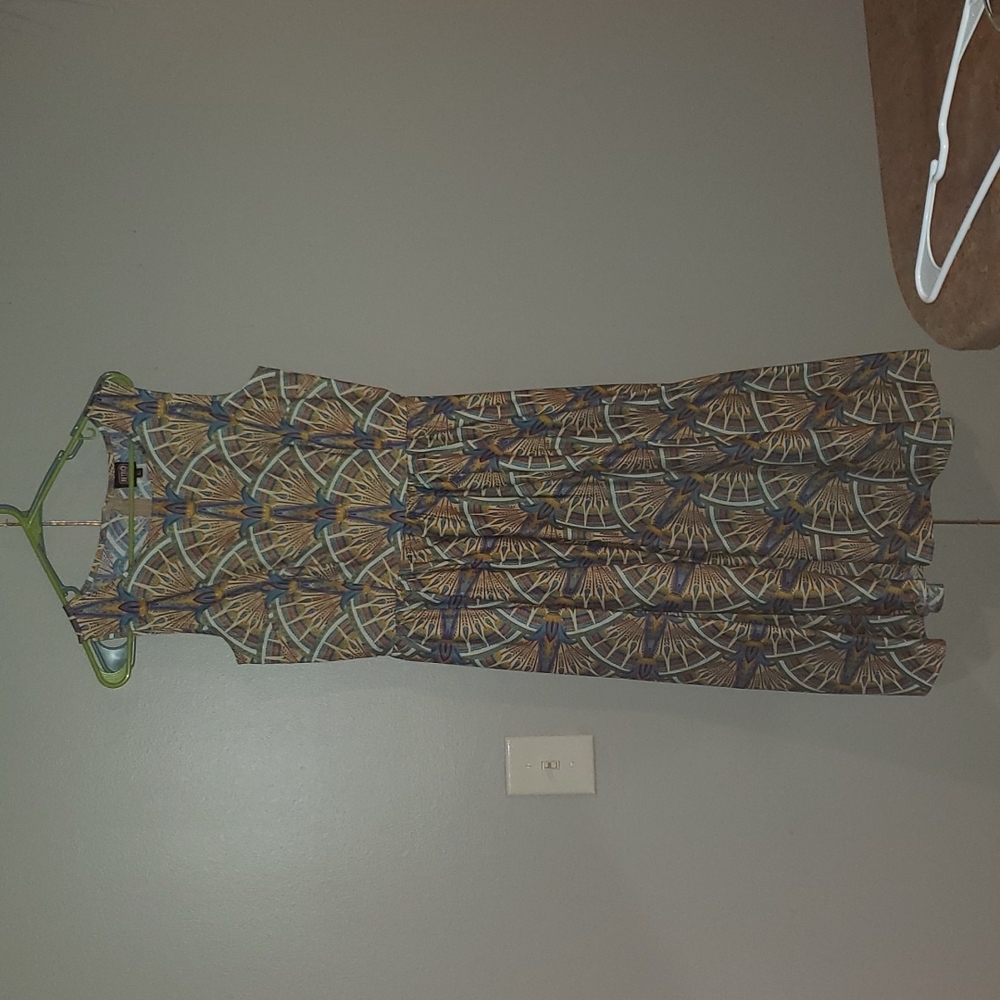 NWT Modcloth Retrolicious art deco midi size L dress  AND POCKETS